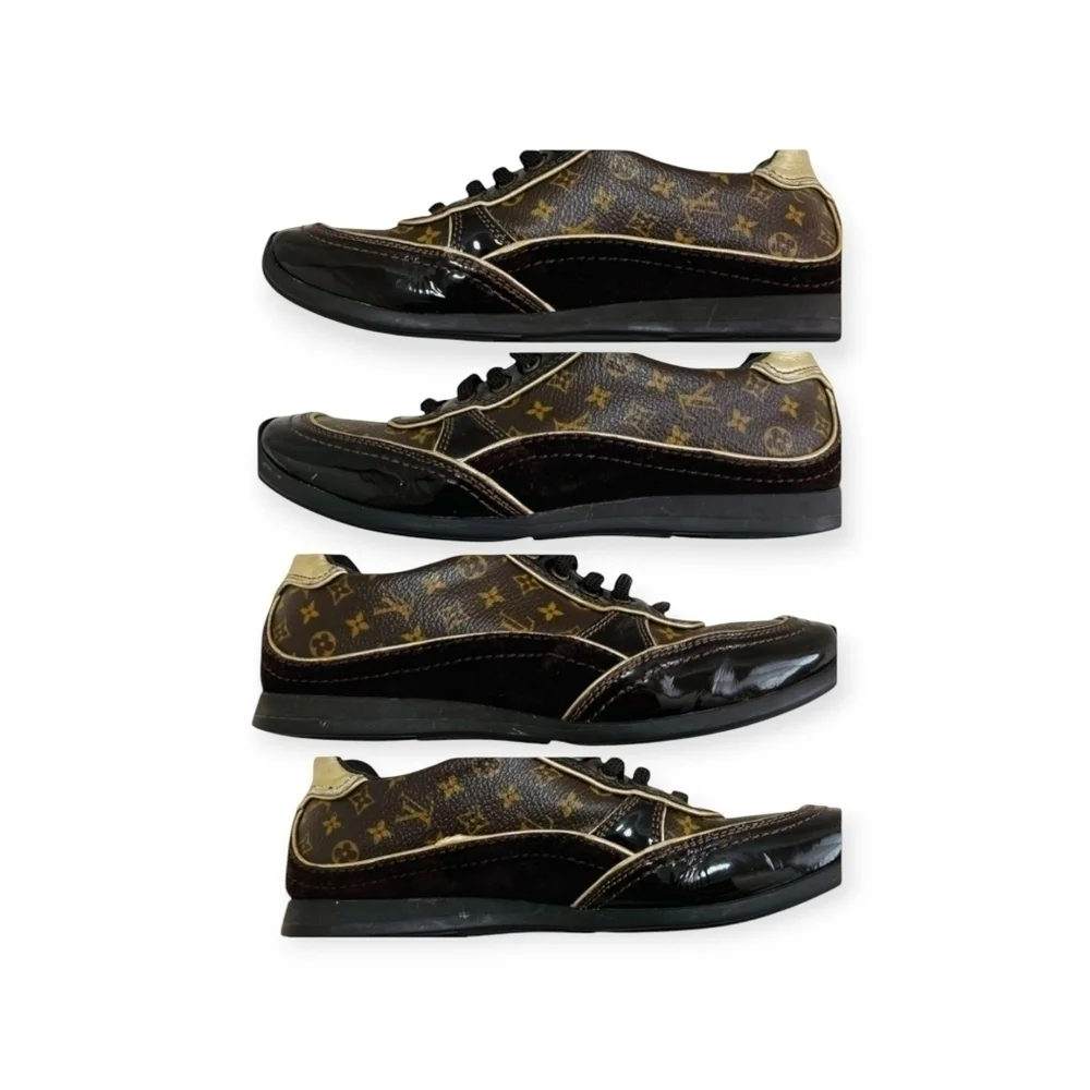 Louis Vuitton Monogram Suede Trainers Size 13 Kids - Picture 4 of 17